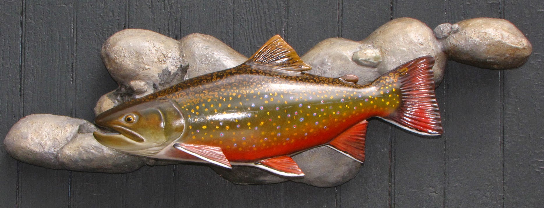 carved fish trophy