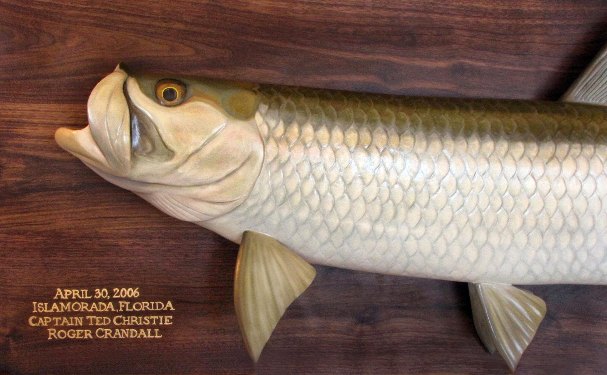 Tarpon fish carving