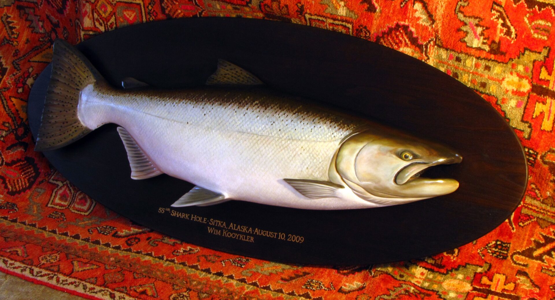 King salmon fish carving
